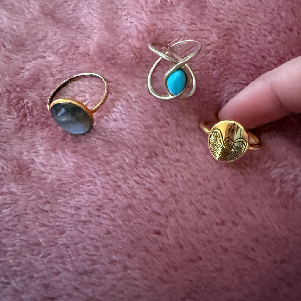 Three Costume Jewelry Rings  Women Jewelry